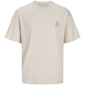 Jack & Jones Camiseta 12269384 JJCHARGE PRINTED TEE SS CREW NECK LN MOONBEAM para hombre