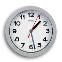 reloj de pared de plastico gris con esfera blanca o 20 cm