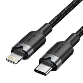 Cable USB-C a Lightning Vention LALBH 27W 2m Negro