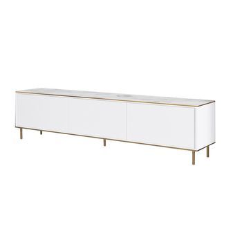 Mueble Tv Imaj Mármol Blanco Oro
