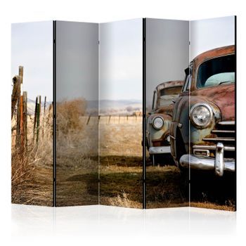 Biombo - Two Old, American Cars Ii (225x172 Cm)