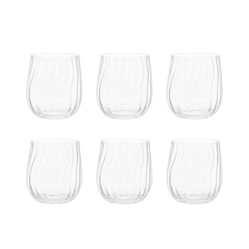 Juego de 6 vasos de agua wave