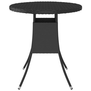 Mesa De Jardín | Mesa De Exterior Ratán Sintético Negro 70x70x73 Cm