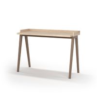 escritorio melamina y haya roble patas moka 81x111x50