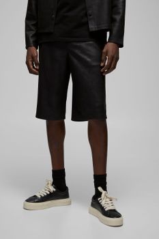Pantalón Deportivo De Ante Sintético Con Cintura Elástica, Negro