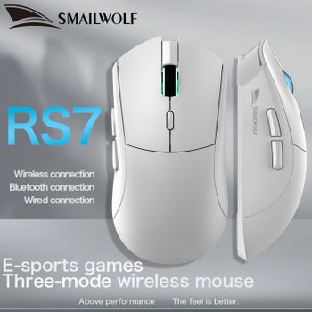SMAILWOLF RS7 Bluetooth ratón inalámbrico para juegos PAW3311 controlador macro ordenador portátil ordenador de escritorio juego de oficina 20000dpi