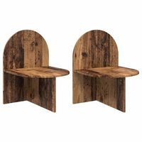 mesita de noche 2 uds madera envejecida 48 x 49 x 65 cm vidaxl
