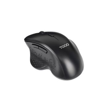 TooQ TQMWG-1105-B Ratón inalámbrico 1600 DPI Negro ergonómico 6 botones