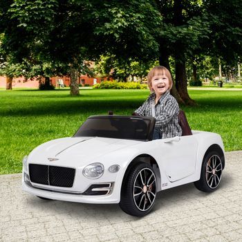 Coche Eléctrico Para Niños Con Mando A Distancia Mp3 Blanco Homcom