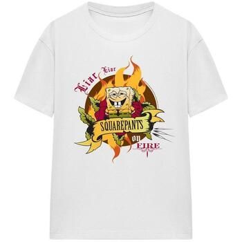Spongebob Squarepants Tops y Camisetas Liar Liar Pants On Fire para hombre