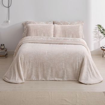 Colcha Edredón Nórdico Sherpa Extrasuave | Comforter Invierno Pelo Corto | Diseño Elegante | Todas Las Medidas