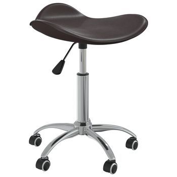 Silla De Comedor Giratoria Cuero Sintético Marrón Vidaxl