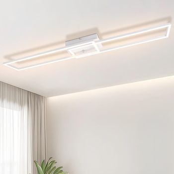 Lámpara De Techo Led Para Sala De Estar, Marco 2/4, Moderna Lámpara De Techo De 32 W, 3000 K, Para Dormitorio Zmh