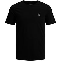 jack  jones camiseta 12256700 jjdenim logo tee ss o-neck black para hombre