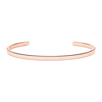Pulsera grabable de acero inoxidable oro rosado IP