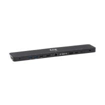 Tripp Lite U442-DOCK7D-B EstaciÃ³n de ConexiÃ³n USB C, Pantalla Triple - 4K HDMI y DP, VGA, USB 3.2 Gen 1, Hub USB A y USB C, GbE, Carga PD de 100W, Negro