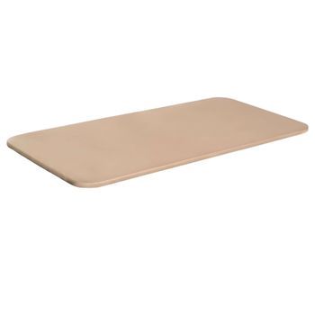 Base Tapizada 150x190 Cm, 5 Refuerzos Transversales, Tubo 40x30 Mm, Tejido 3d Transpirable, 6cm Grosor. Color Beige. Sin Patas