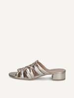 caprice mule metallic made of leather with block heel size 405