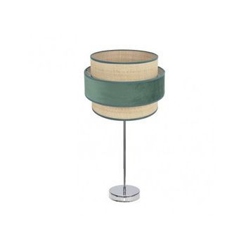 Sobremesa Alto Reyes 1xe27 Cromo/natural-verde 64x30x30 Cm