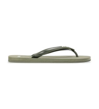 BOSS para hombre. 50498208 Chanclas Italia Logo verde (41/42), Plano, Ninguno, Beachwear