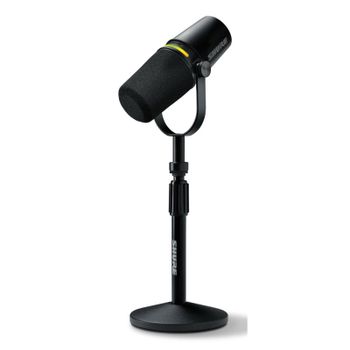 Shure MV7+ Micrófono Dinámico para Pódcast con Soporte de Sobremesa XLR/USB Negro