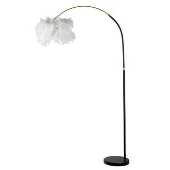 Lámpara De Pie Con Plumas Blancas Cm 100x150-180