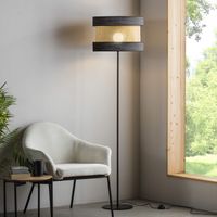 lampara de pie takasi wood negro
