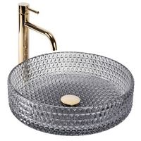 lavabo sobre encimera rea cristal grey 39