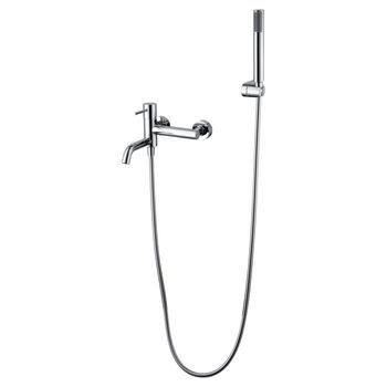 Grifo Banera Y Ducha Cromado En Latón Y Zama Con Tubo Flexible Pvc 180 Cm