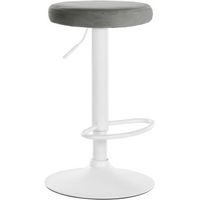 taburete de bar ponte tapizado en terciopelo gris 385x385x60 cm clp