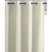 cortina de lino vivaraise zeff - gris claro - 140 x 280 cm