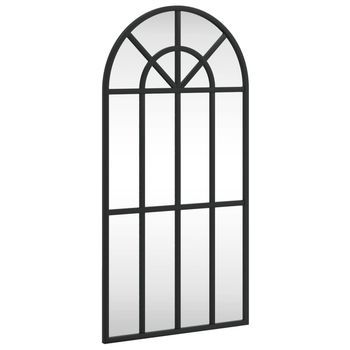 Espejo De Pared Arco De Hierro Negro 30x60 Cm Vidaxl