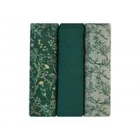 juego de panales de muselina 3 uds 100x100 cm secret garden green