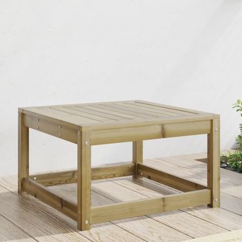 Taburete De Jardín | Otomana De Jardín | Reposapiés De Jardín Madera De Pino Impregnada Cfw87175
