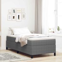 cama tipo box spring gris claro 80 x 200 cm tela de pana vidaxl