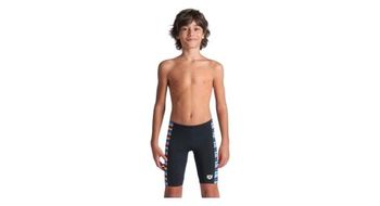 Arena racing stripe jammer negro multicolor  nino