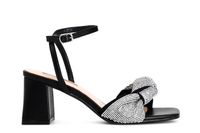 sandalias con nudo de pedreria black 39