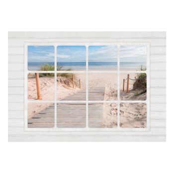 Papel Pintado 3d - Window & Beach (400x280 Cm)