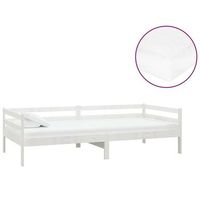 sofa cama con colchon madera de pino maciza blanco 90x200 cm vidaxl