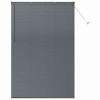 persianas venecianas manual gris oscuro 220 x 140 cm aluminio