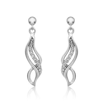 Pendientes modernos de plata 925 circonitas