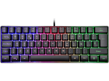 Teclado gaming - ISY IGK 3500-ES, Cable 1.7 m USB, Mini, Retroiluminación, Negro