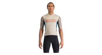 Maillot de manga corta sportful supergiara logo gris verde