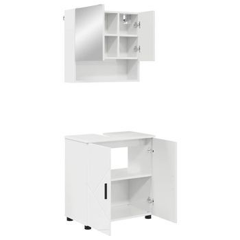 Juego De Muebles De Baño 2 Uds. Brillante 61 X 35 X 64 Cm Vidaxl