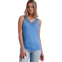admas camiseta tirantes camiseta de tirantes escote guipur para mujer