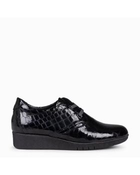 de MIMAO BLUCHER COCO - MOCASIN CORDONES ELASTICOS NEGRO