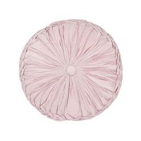 cojin rosa pastel 40 cm poliester pliegues accesorio minimalista udala
