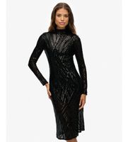 superdry para mujer w8012034a vestido open negro xs fiesta poliester manga larga