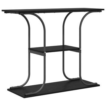 Mesa Consola Con Estante Roble Negro 101 X 35 X 80.5 Cm