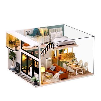 Dúplex Confortable. Maqueta 3d Realista Con Gran Detalle, Cubierta Antipolvo Y Luces Led. 24,5x20,5x15,6 Cm. Color: Multicolor